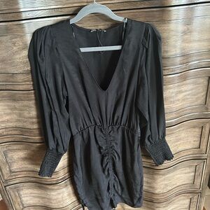 Zara long sleeve black dress size: S